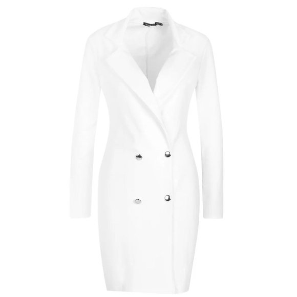 BooHoo White Blazer Dress - Picture 4 of 4